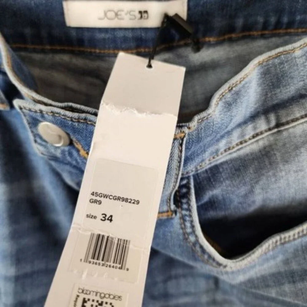 Joe's Jeans The Classic Straight Leg Jeans Men's 34 Gard Blue Denim Button Zip